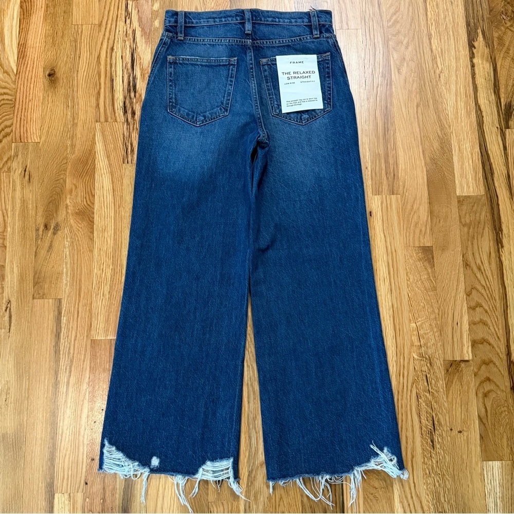NWT FRAME The Relaxed Straight Jeans Size 25 | Low-Rise Fit | Raw Hem - Picture 10 of 11